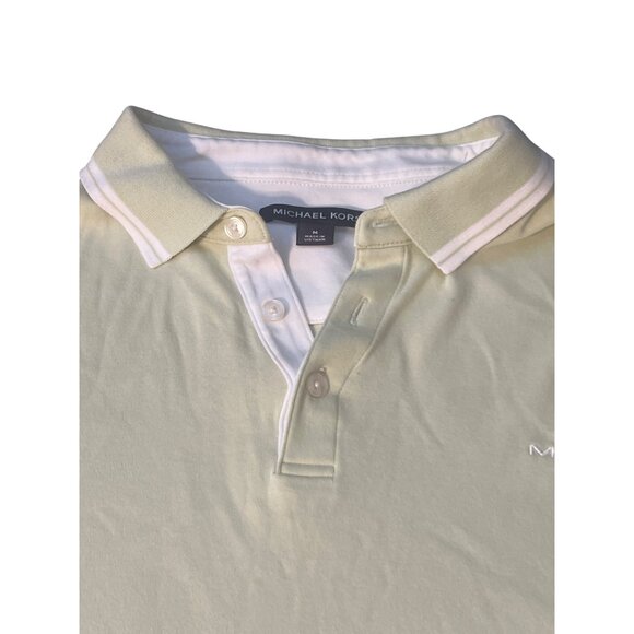 Michael Kors Light Green Polo Shirt Embroidered MK Logo Short Sleeves Size M - Picture 3 of 4